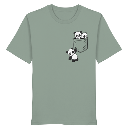 Kawaii Pandas in der Tasche - Organic Shirt