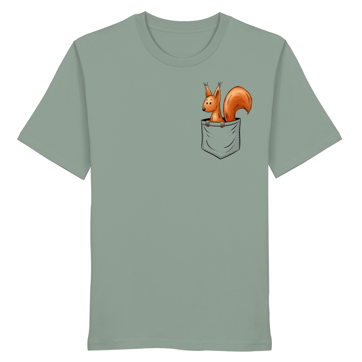 Lässiges Eichhörnchen In Tasche - Organic Shirt