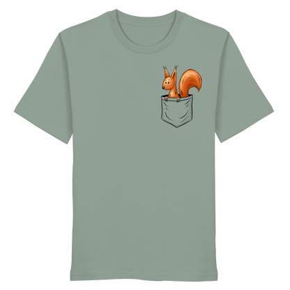 Lässiges Eichhörnchen In Tasche - Organic Shirt