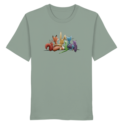 Regenbogen Tiere für Freundschaft, Toleranz und Vielfalt - Organic Shirt