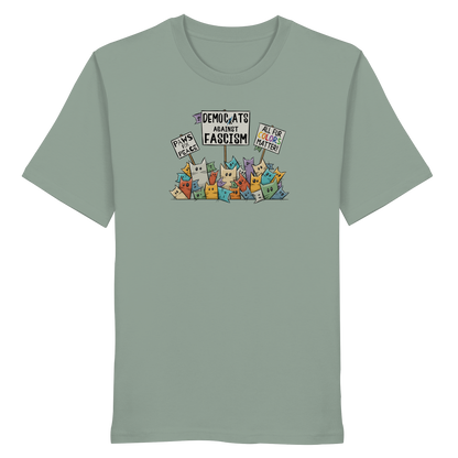 Demo-Katzen gegen Faschismus und für Vielfalt - Organic Shirt