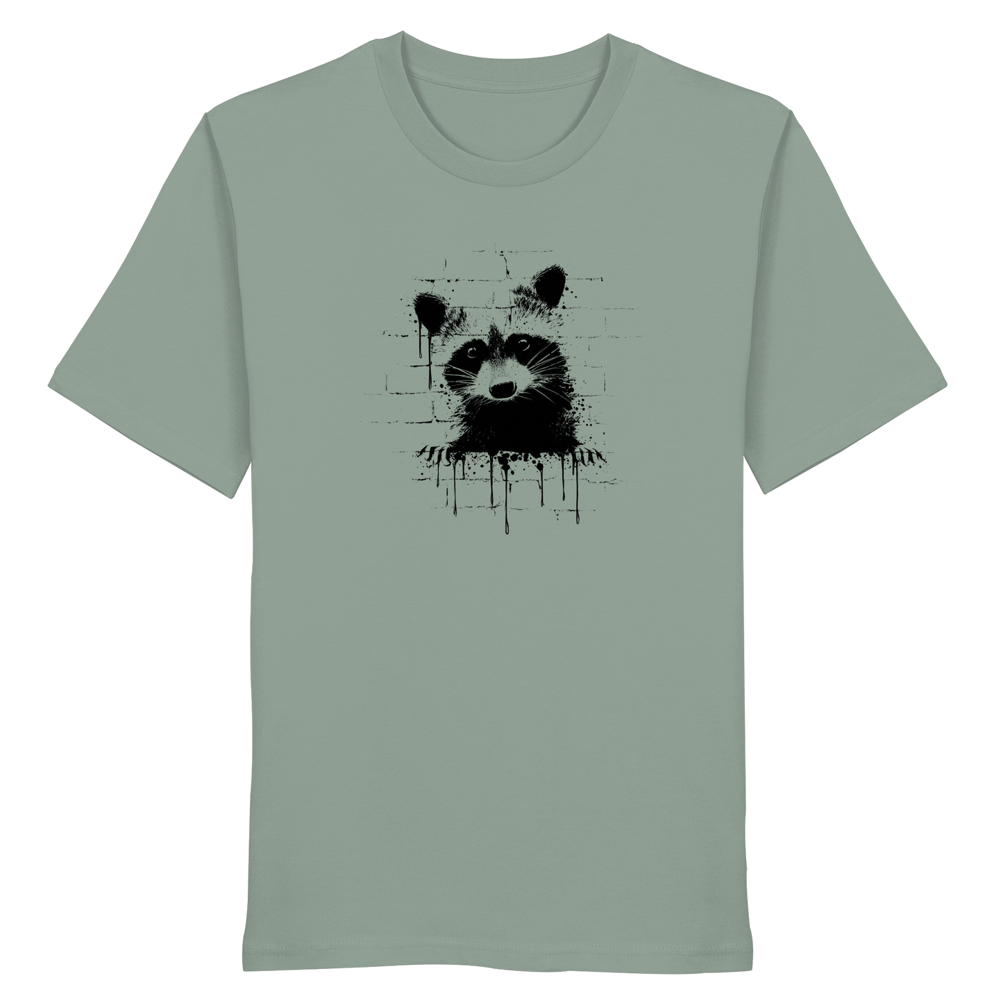Funky Street Art Waschbär - Organic Shirt