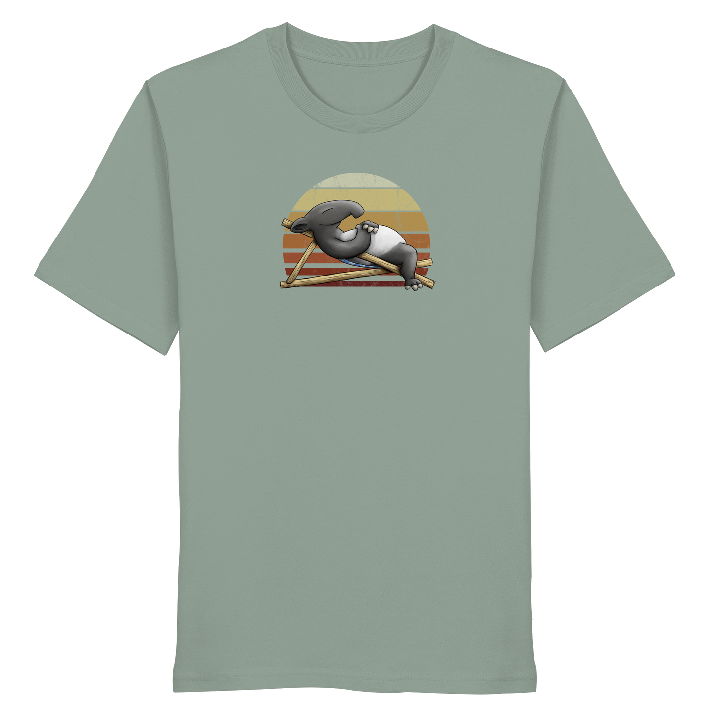Lässiger Retro Sundown Tapir - Organic Shirt