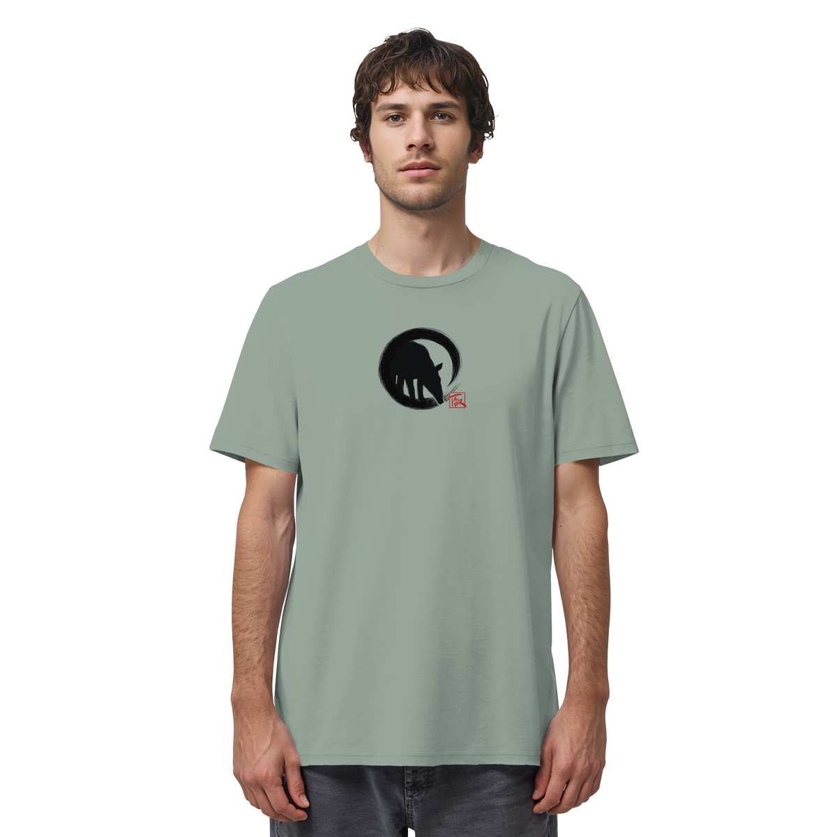 Zen Tapir im japanischen Enso Kreis - Organic Shirt