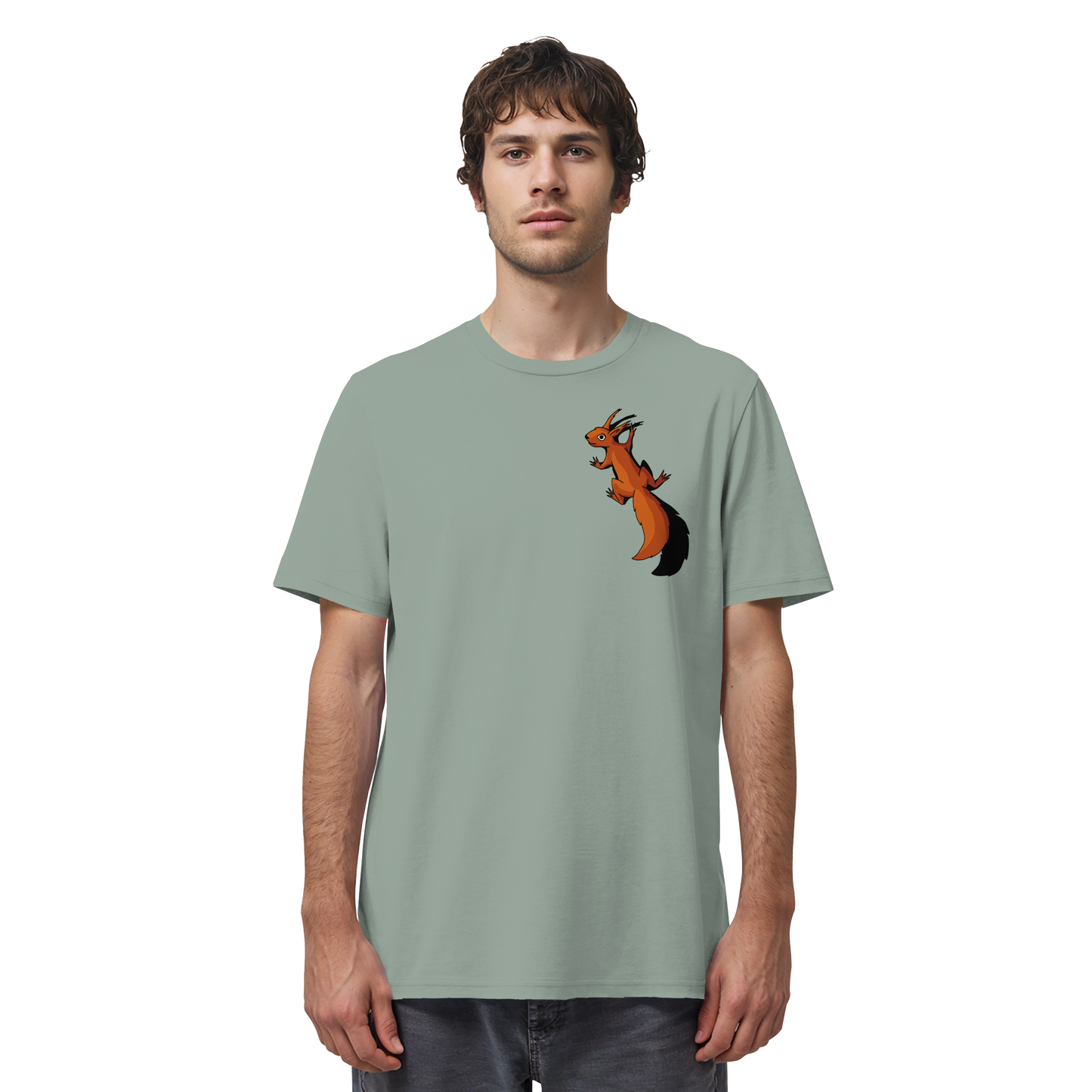 Süßes Eichhörnchen klettert - Organic Shirt