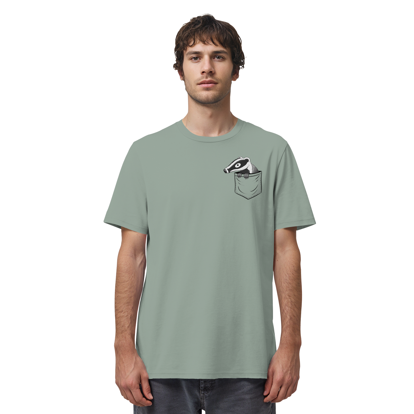 Lustig gemütlicher Dachs In der Tasche - Organic Shirt