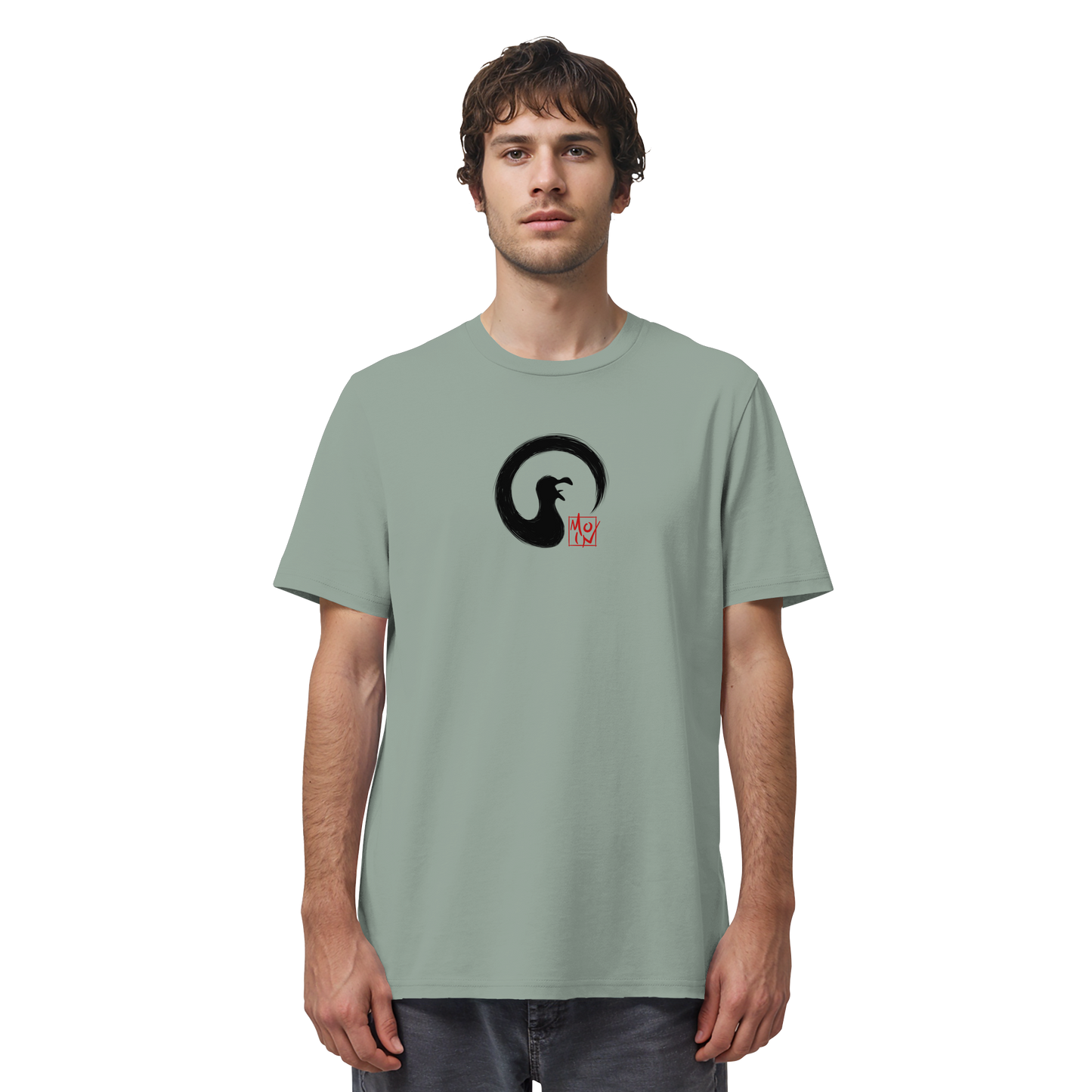 Moin kreischende japanische Enso Möwe - Organic Shirt