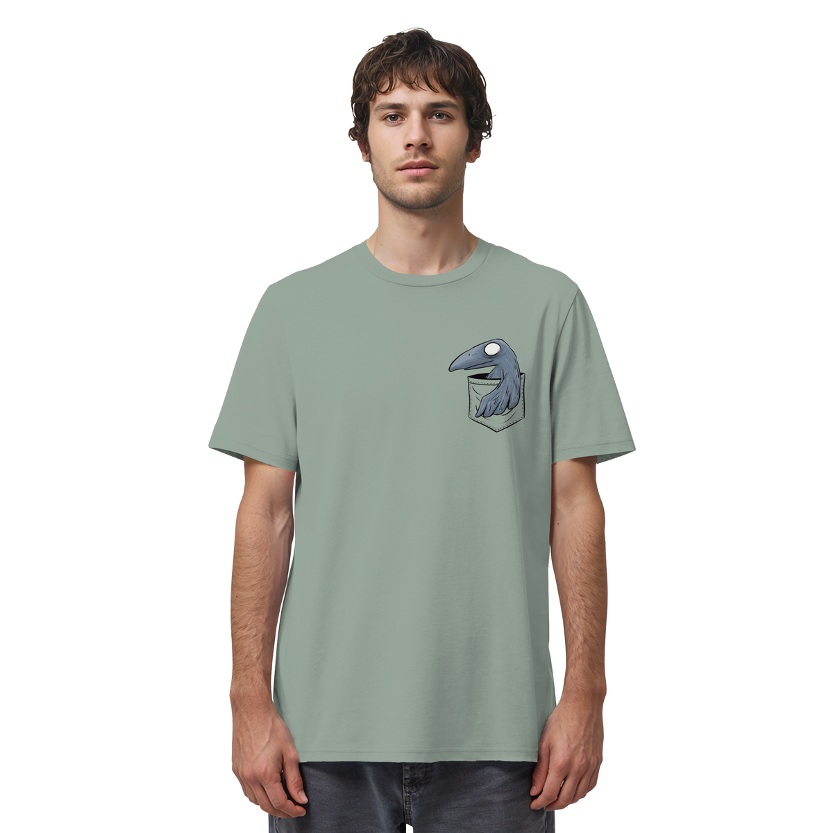 Grufti Rabe Krähe in der Tasche - Organic Shirt
