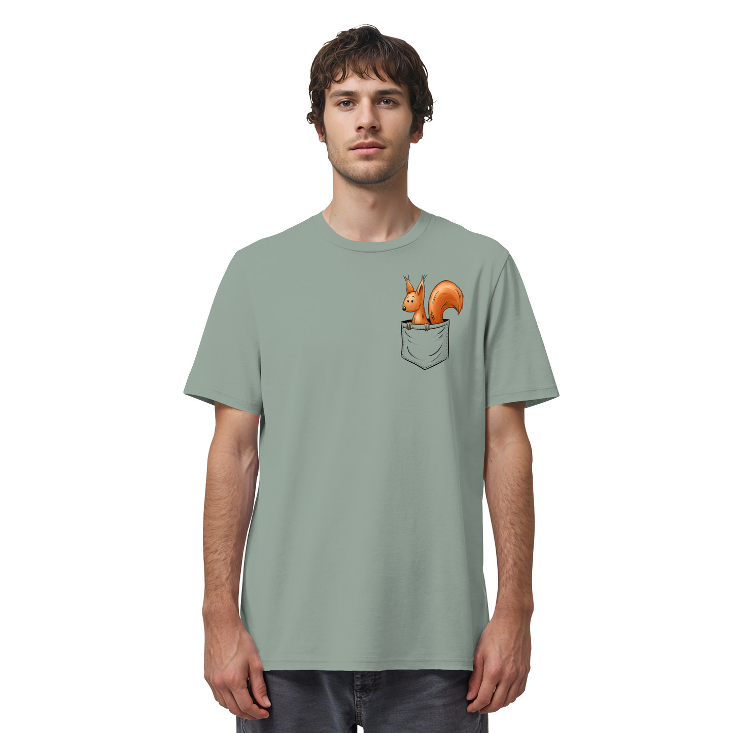 Lässiges Eichhörnchen In Tasche - Organic Shirt