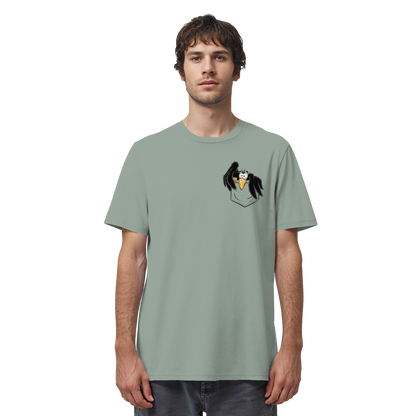 Kleiner Rabe | schwarze Krähe In Tasche - Organic Shirt