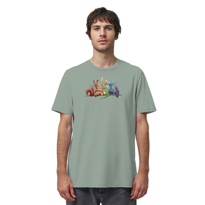 Regenbogen Tiere für Freundschaft, Toleranz und Vielfalt - Organic Shirt