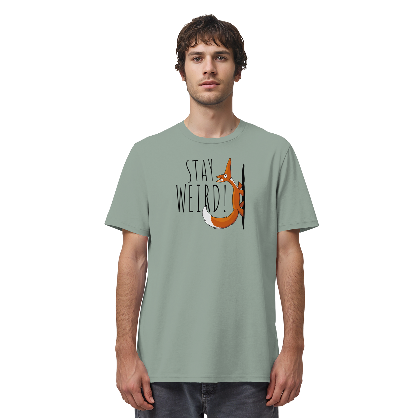 Stay Weird! Schräger Fuchs - Organic Shirt