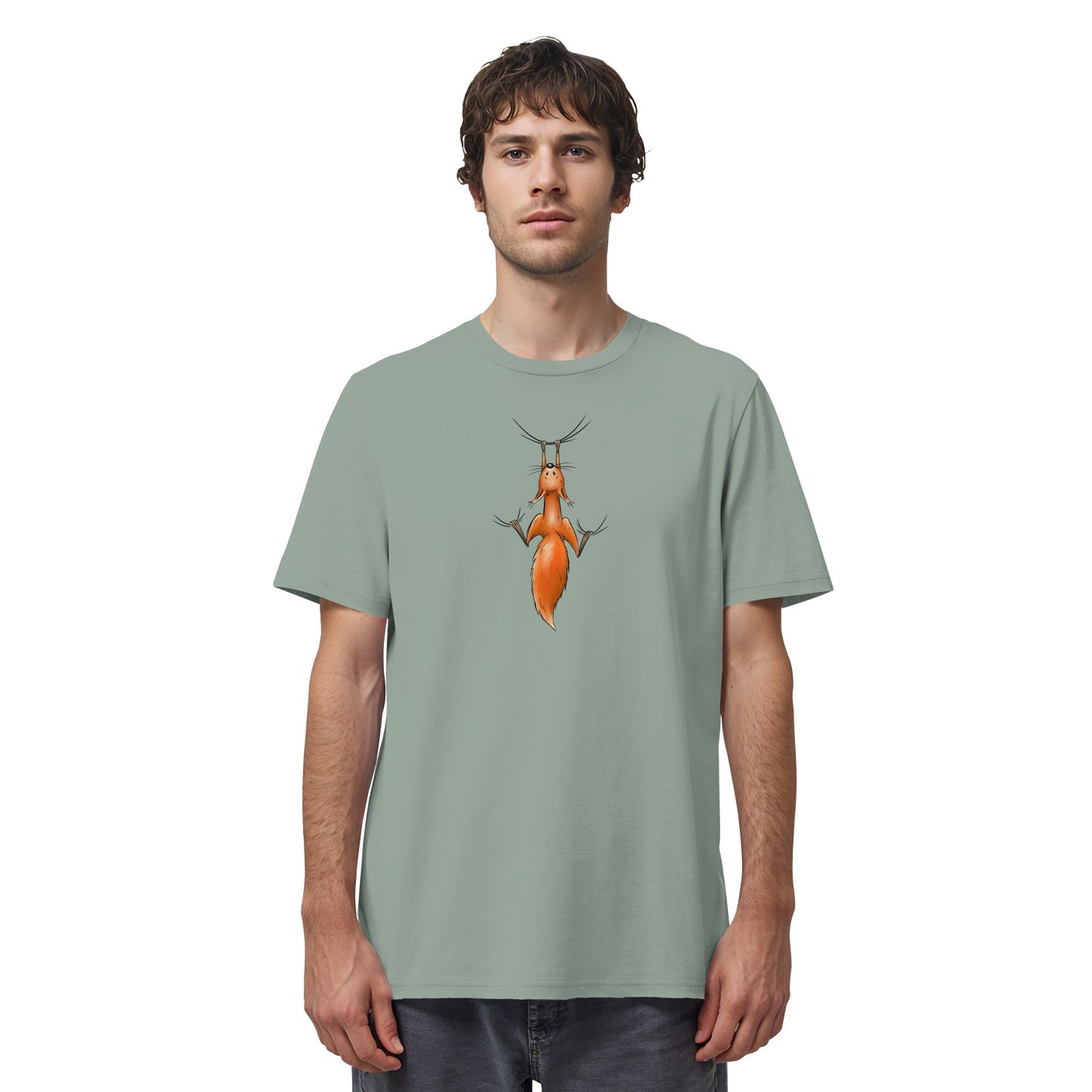 Rotes Eichhörnchen hängt ab - Organic Shirt