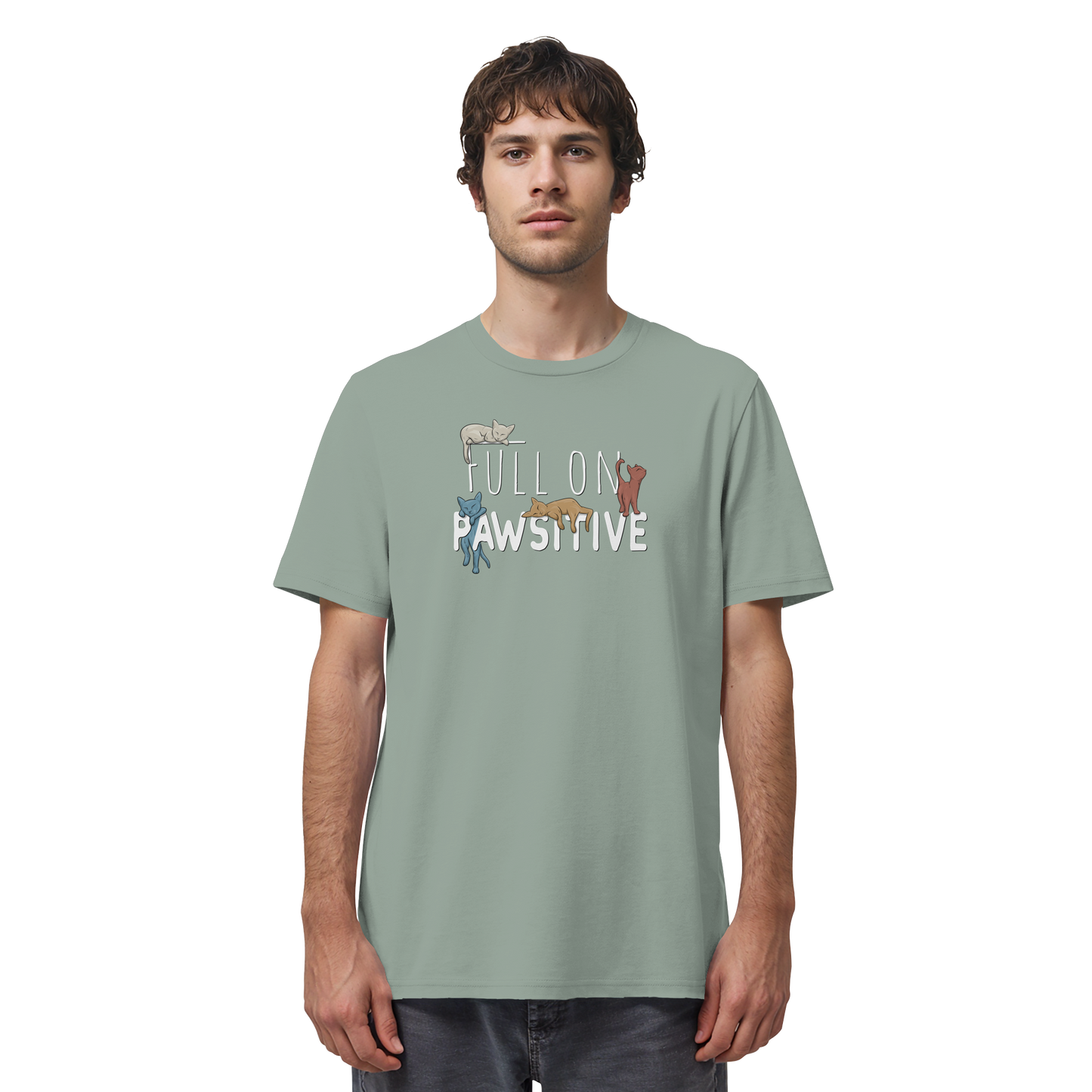 Full On Pawsitive! Gechillte Katzen - Organic Shirt