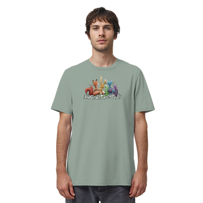 All Colors Matter! Regenbogen Tiere für Vielfalt - Organic Shirt