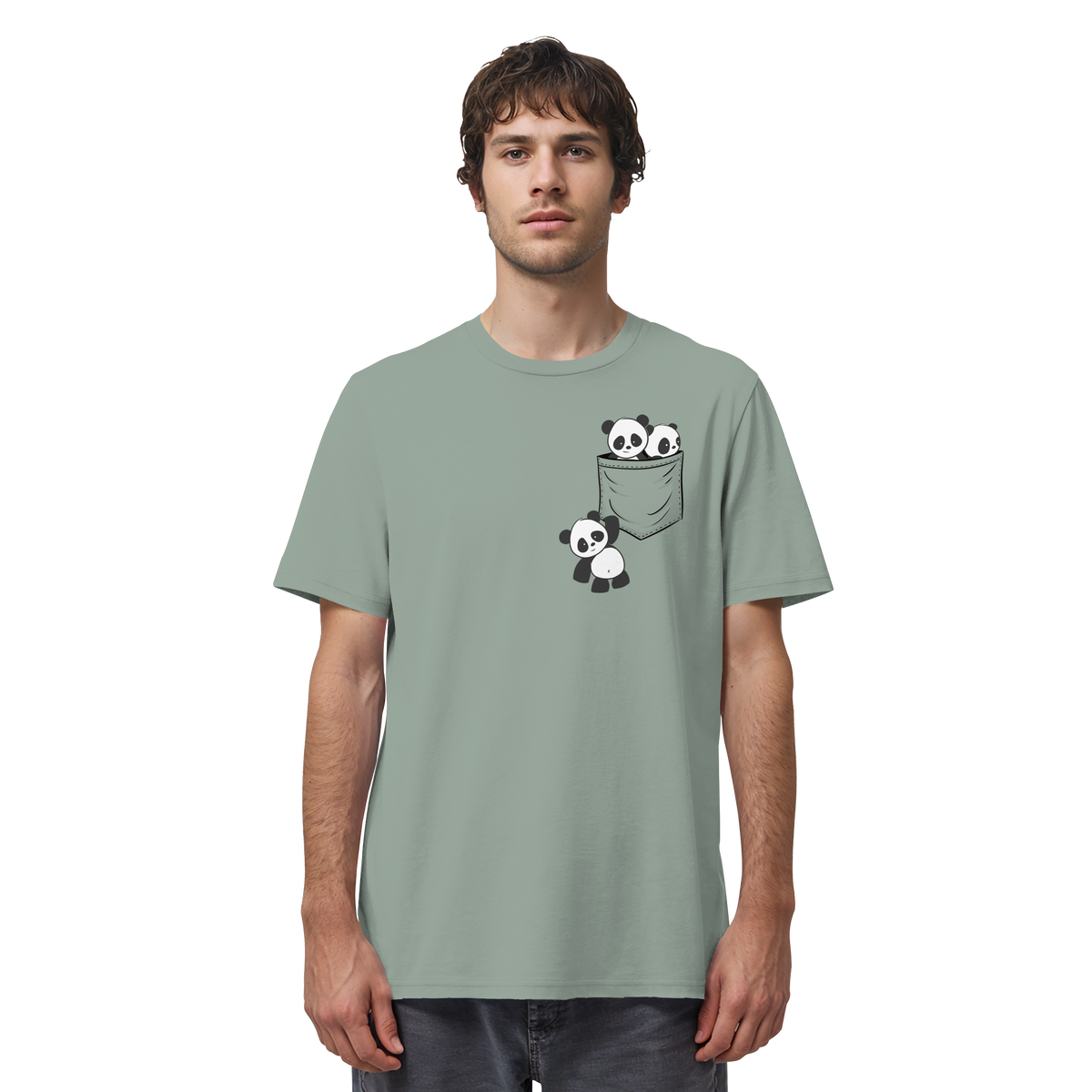 Kawaii Pandas in der Tasche - Organic Shirt