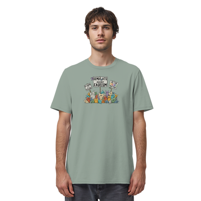 Demo-Katzen gegen Faschismus und für Vielfalt - Organic Shirt