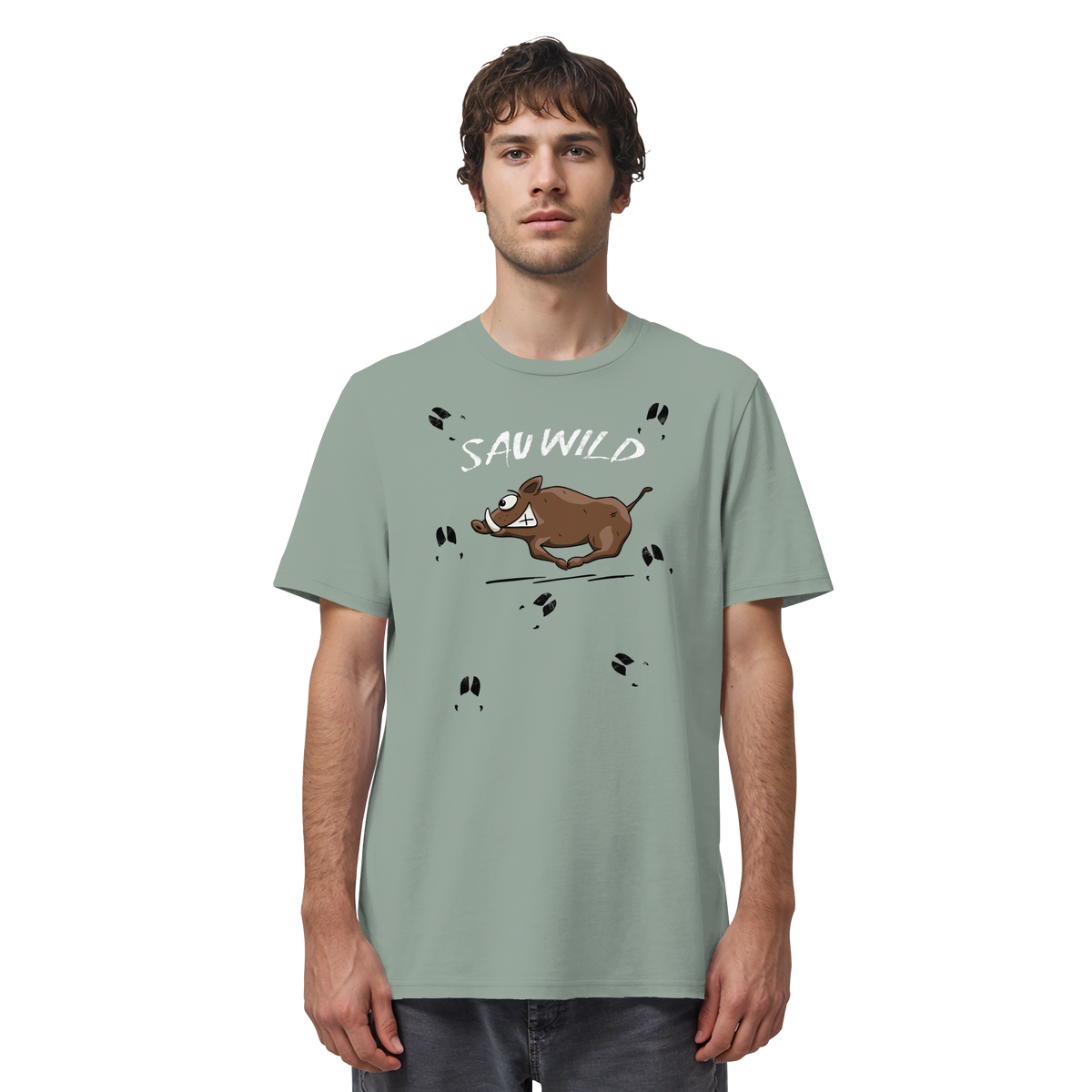 Sauwild wilde Sau | Wildschwein Keiler - Organic Shirt