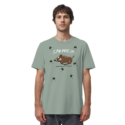 Sauwild wilde Sau | Wildschwein Keiler - Organic Shirt