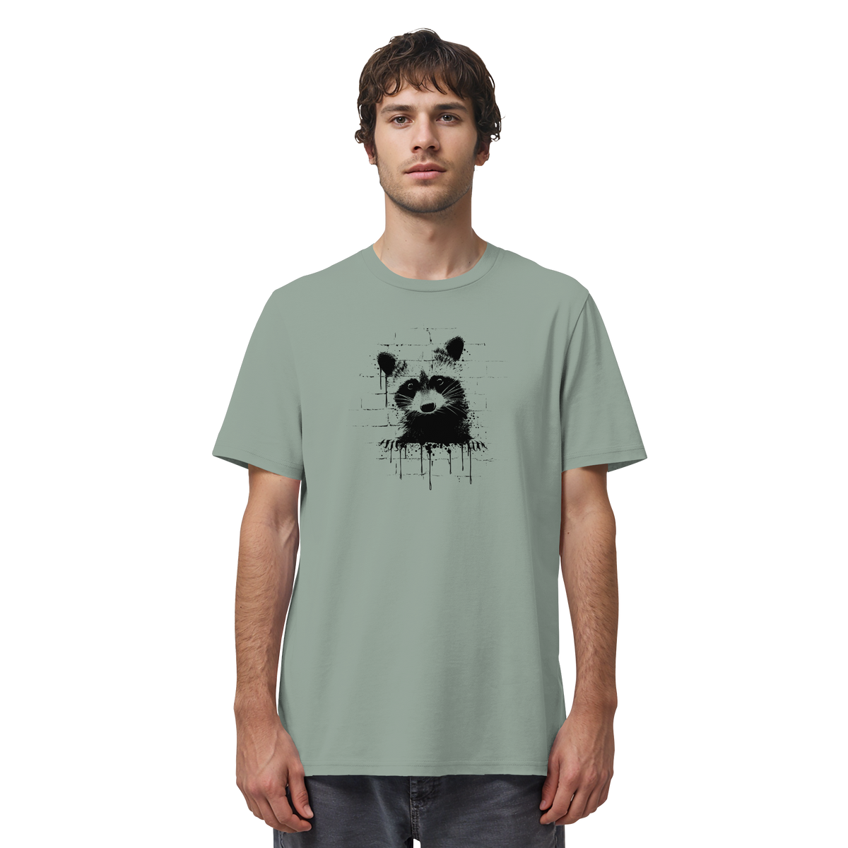 Funky Street Art Waschbär - Organic Shirt