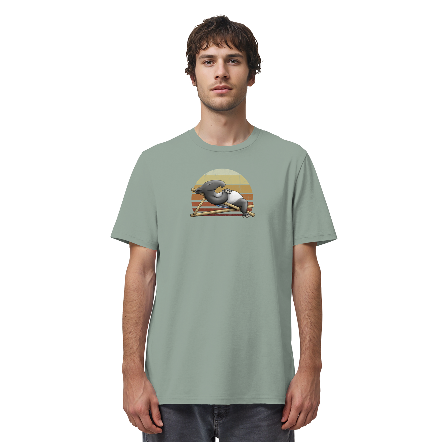 Lässiger Retro Sundown Tapir - Organic Shirt