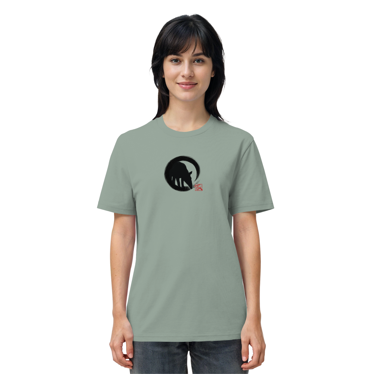 Zen Tapir im japanischen Enso Kreis - Organic Shirt