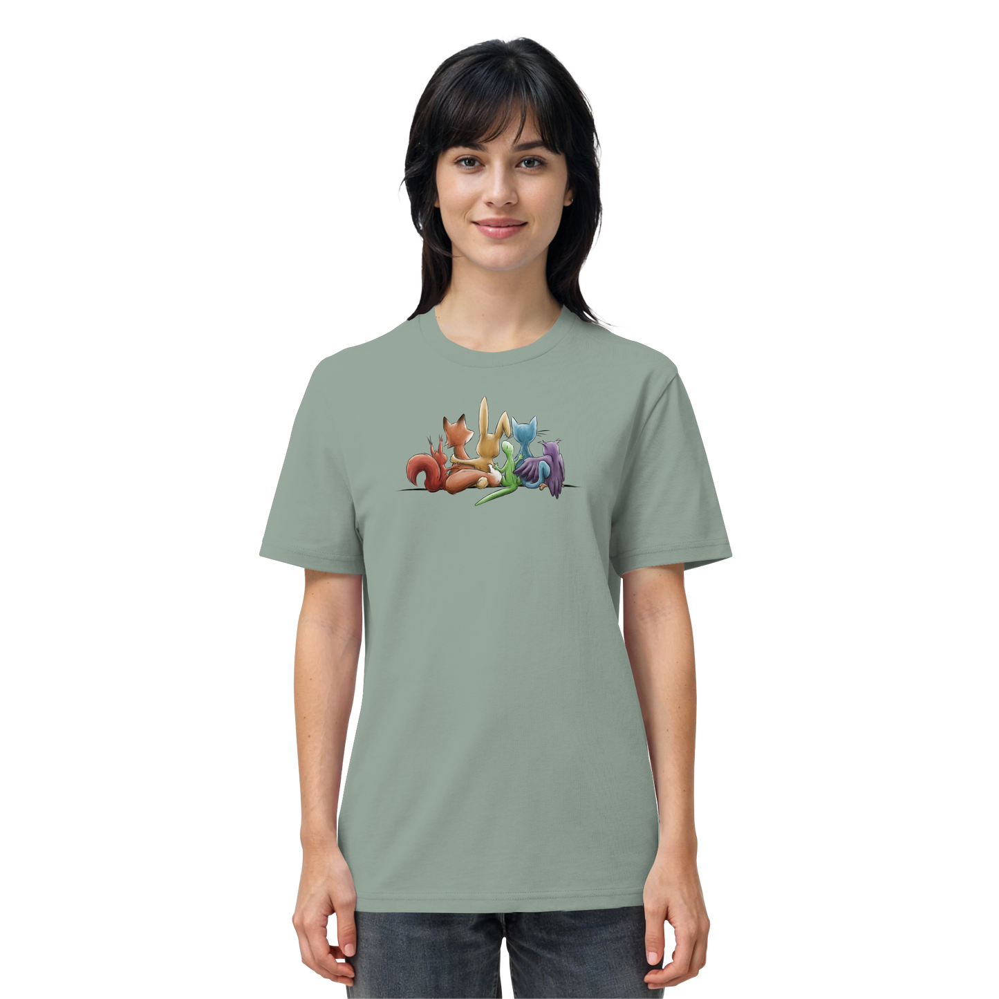 Regenbogen Tiere für Freundschaft, Toleranz und Vielfalt - Organic Shirt