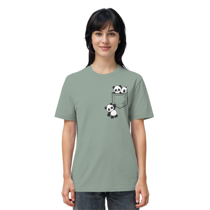 Kawaii Pandas in der Tasche - Organic Shirt