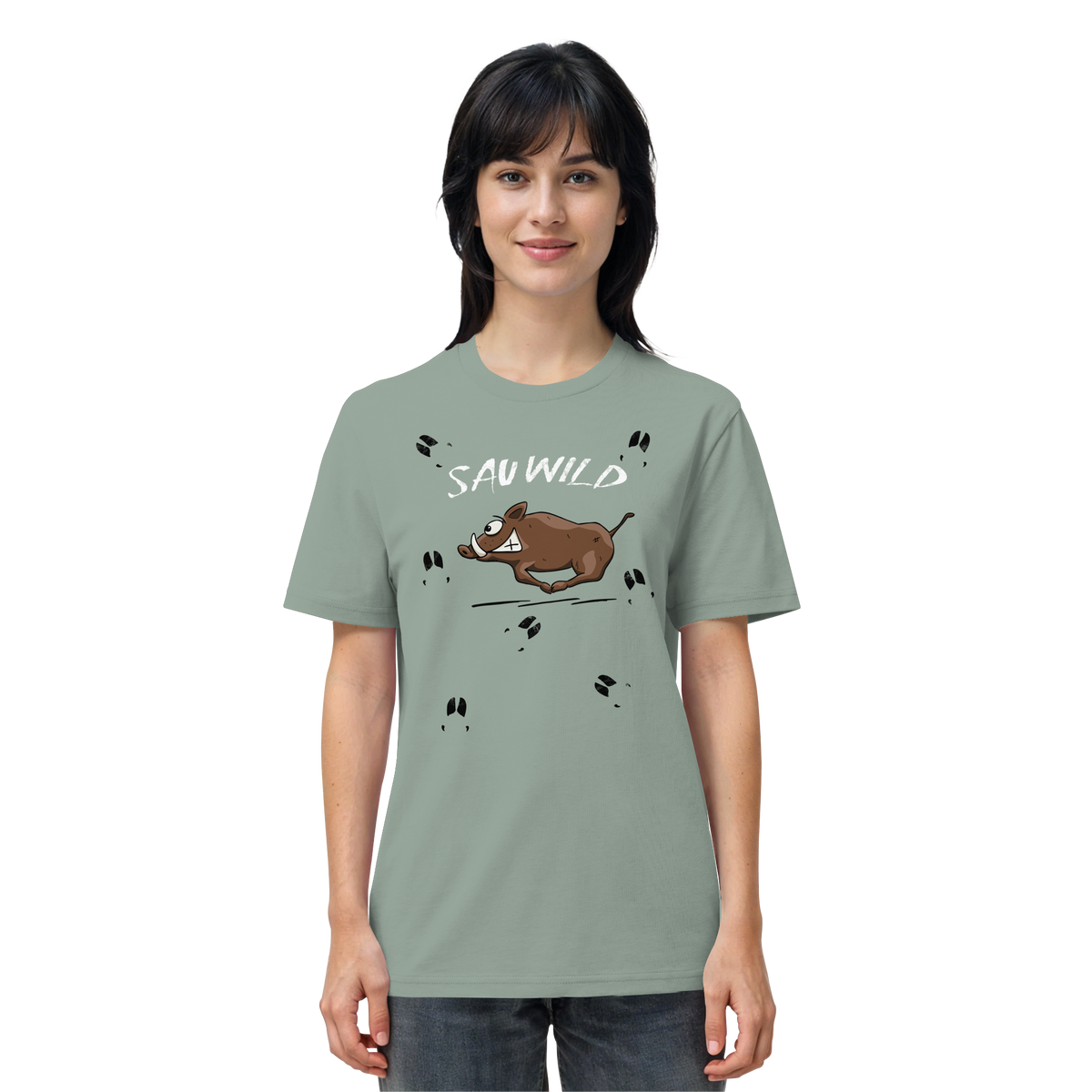 Sauwild wilde Sau | Wildschwein Keiler - Organic Shirt