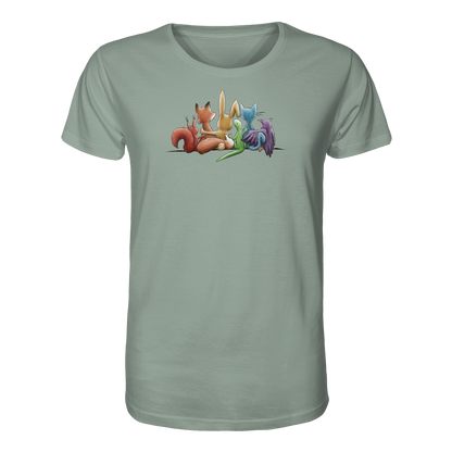 Regenbogen Tiere für Freundschaft, Toleranz und Vielfalt - Organic Shirt
