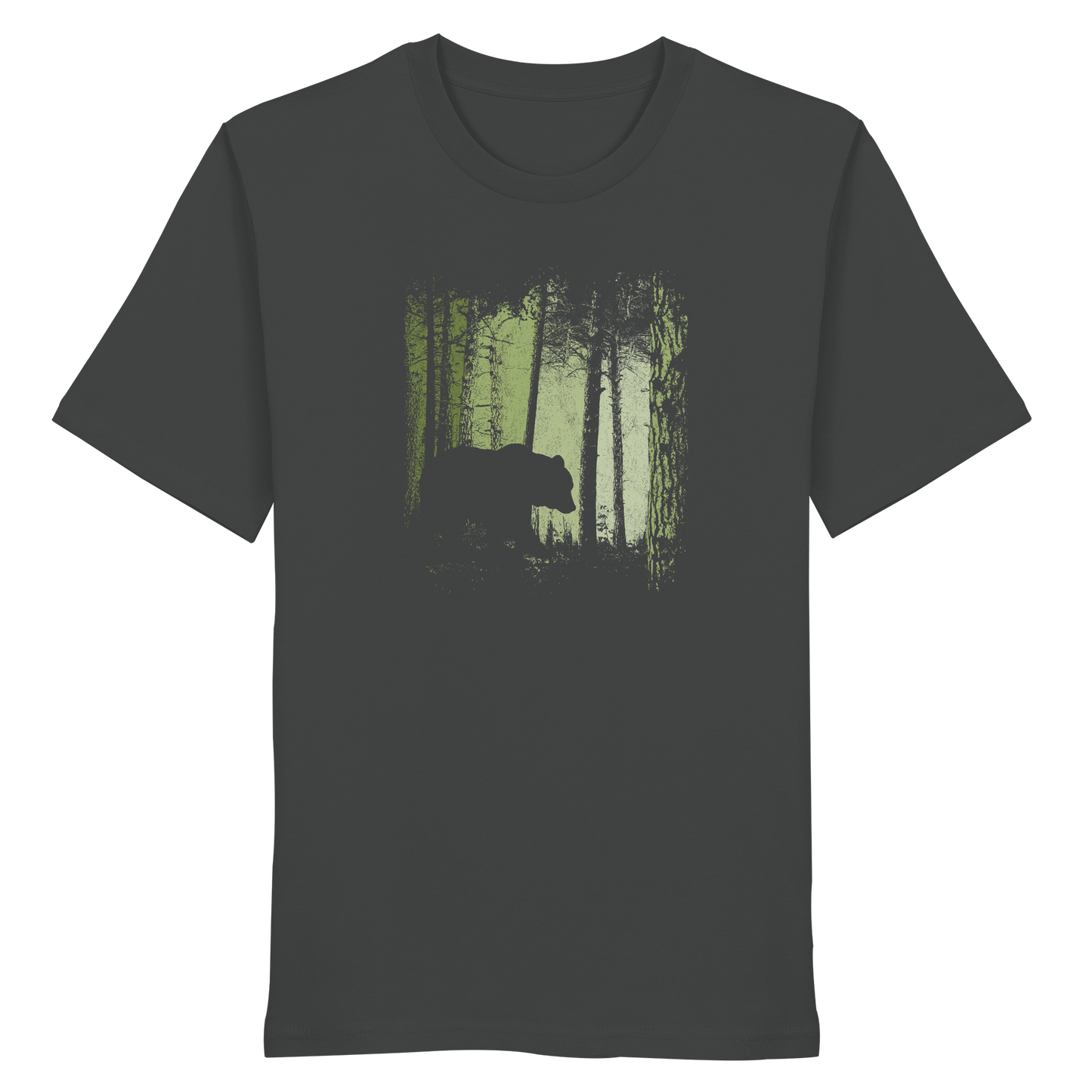 Braunbär im Zwielicht Wald - Organic Shirt