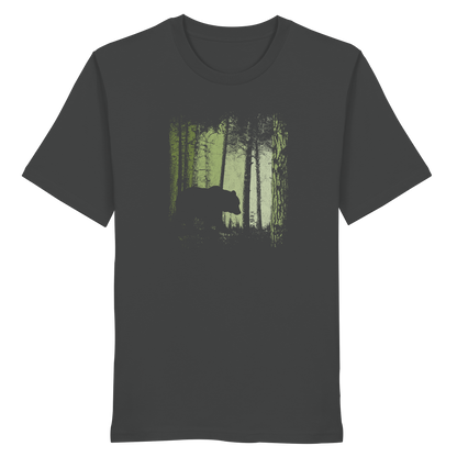 Braunbär im Zwielicht Wald - Organic Shirt