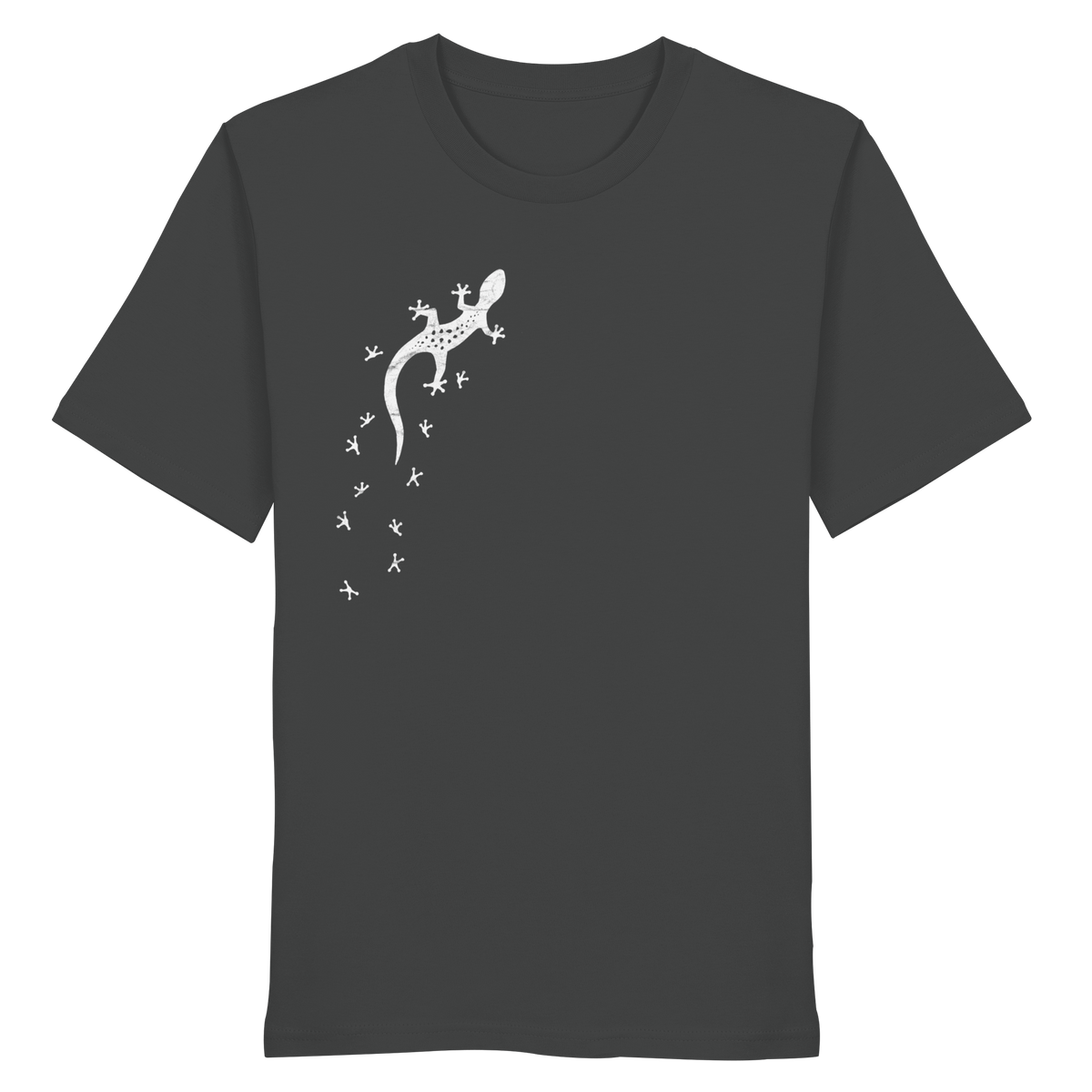 Gecko Eidechse Silhouette hell - Organic Shirt