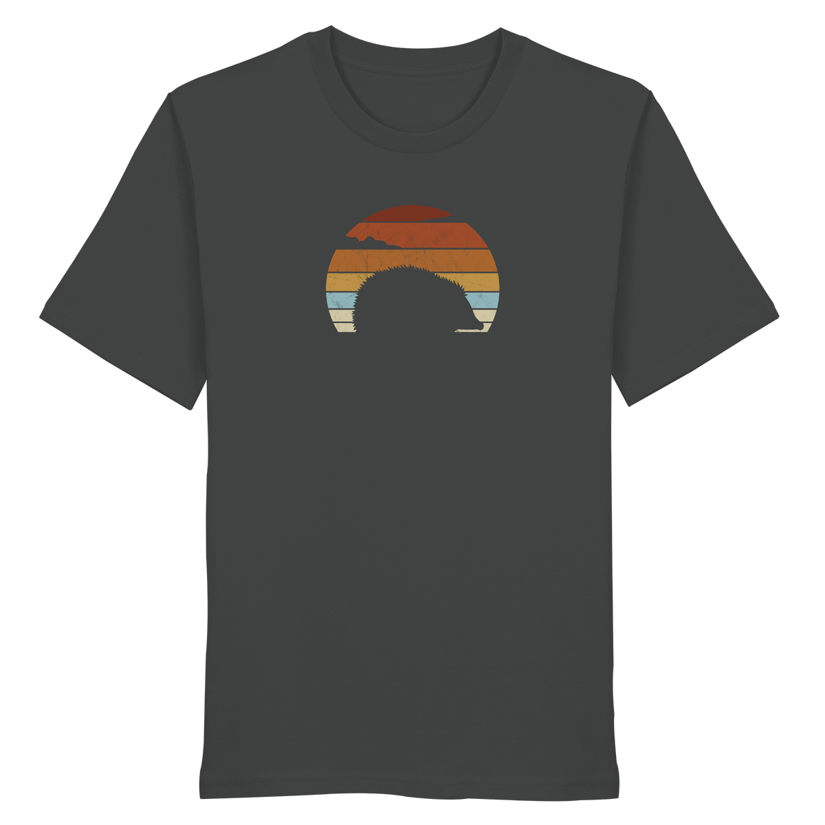 Retro Igel Silhouette im Sonnenuntergang - Organic Shirt