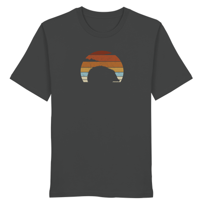 Retro Igel Silhouette im Sonnenuntergang - Organic Shirt