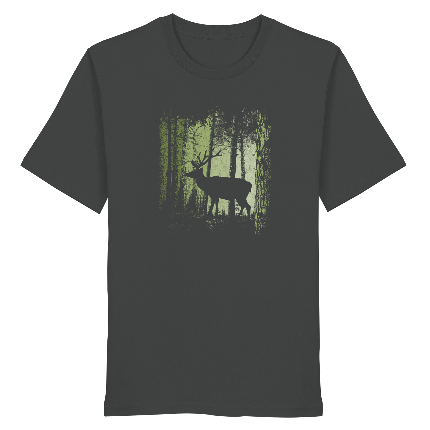 Hirsch im Zwielicht Wald - Organic Shirt