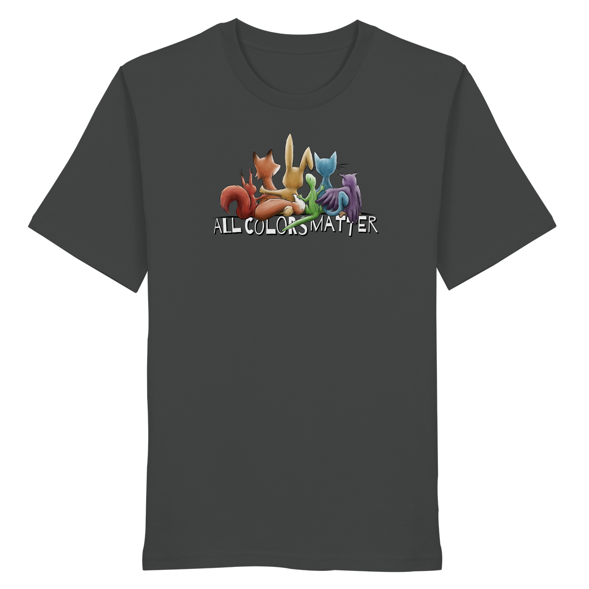 All Colors Matter! Regenbogen Tiere für Vielfalt - Organic Shirt