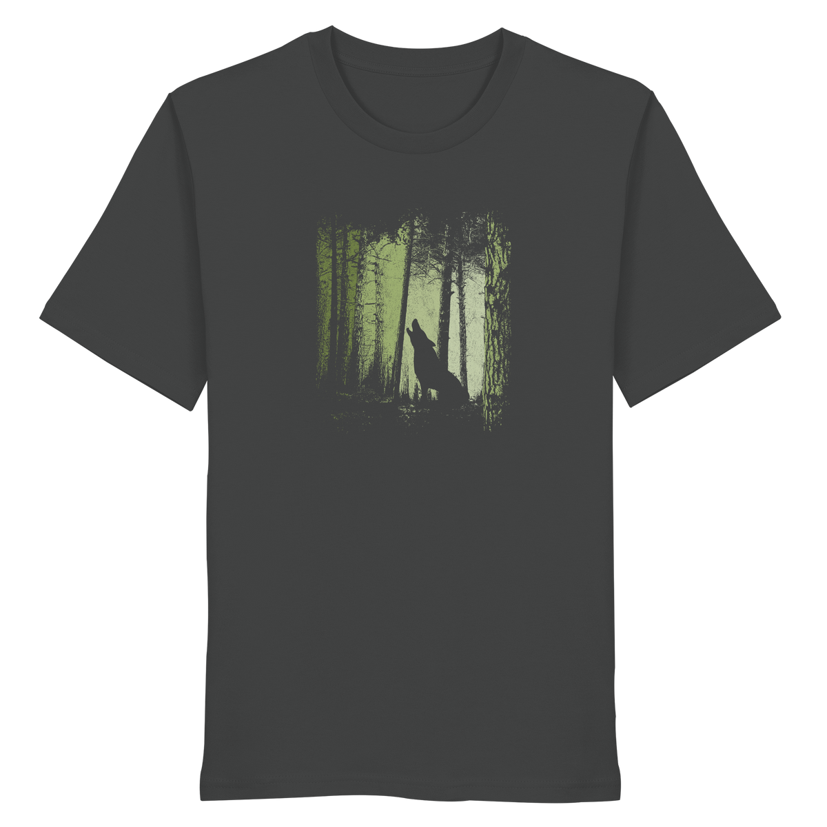 Einsamer Wolf im Zwielicht Wald  - Organic Shirt