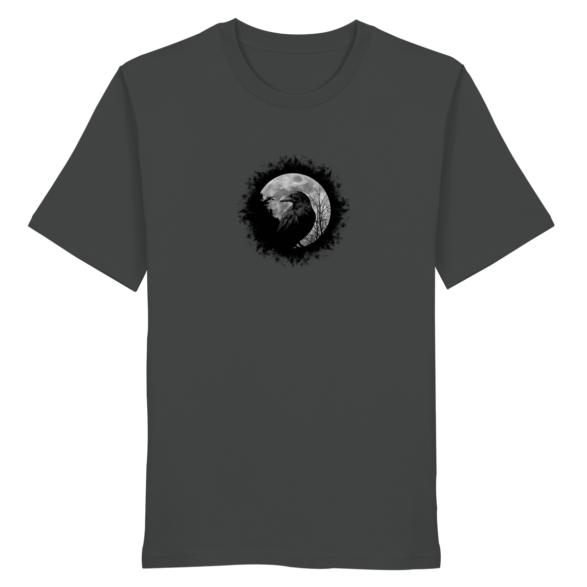 Schwarzer Rabe bei Vollmond  - Organic Shirt