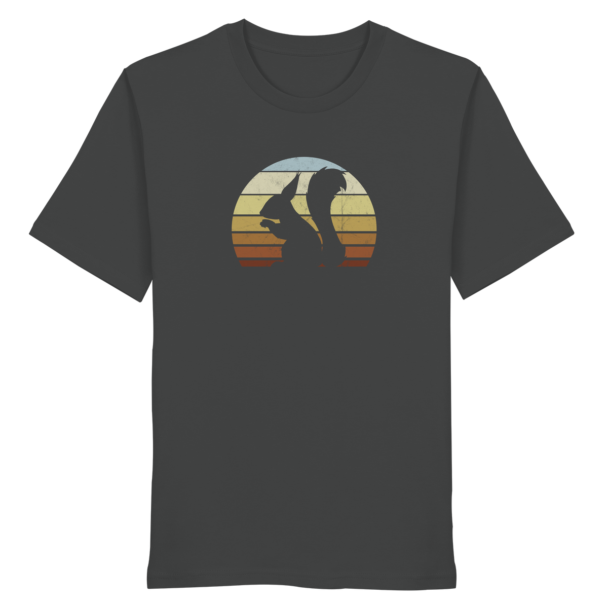 Retro Eichhörnchen Silhouette - Organic Shirt
