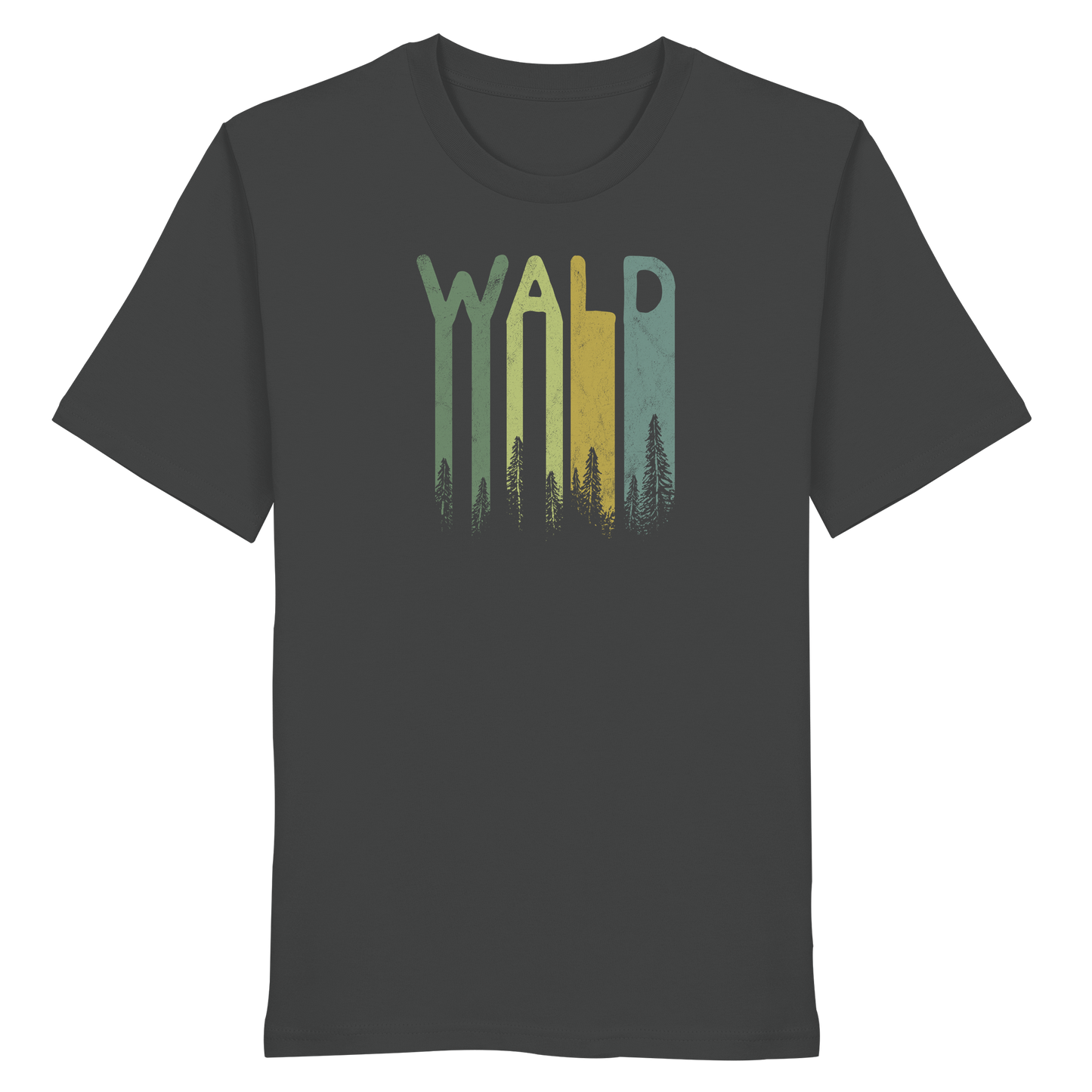 Wald Retro Forst Schriftzug - Organic Shirt