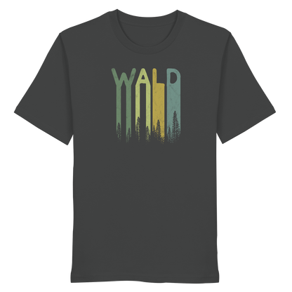 Wald Retro Forst Schriftzug - Organic Shirt