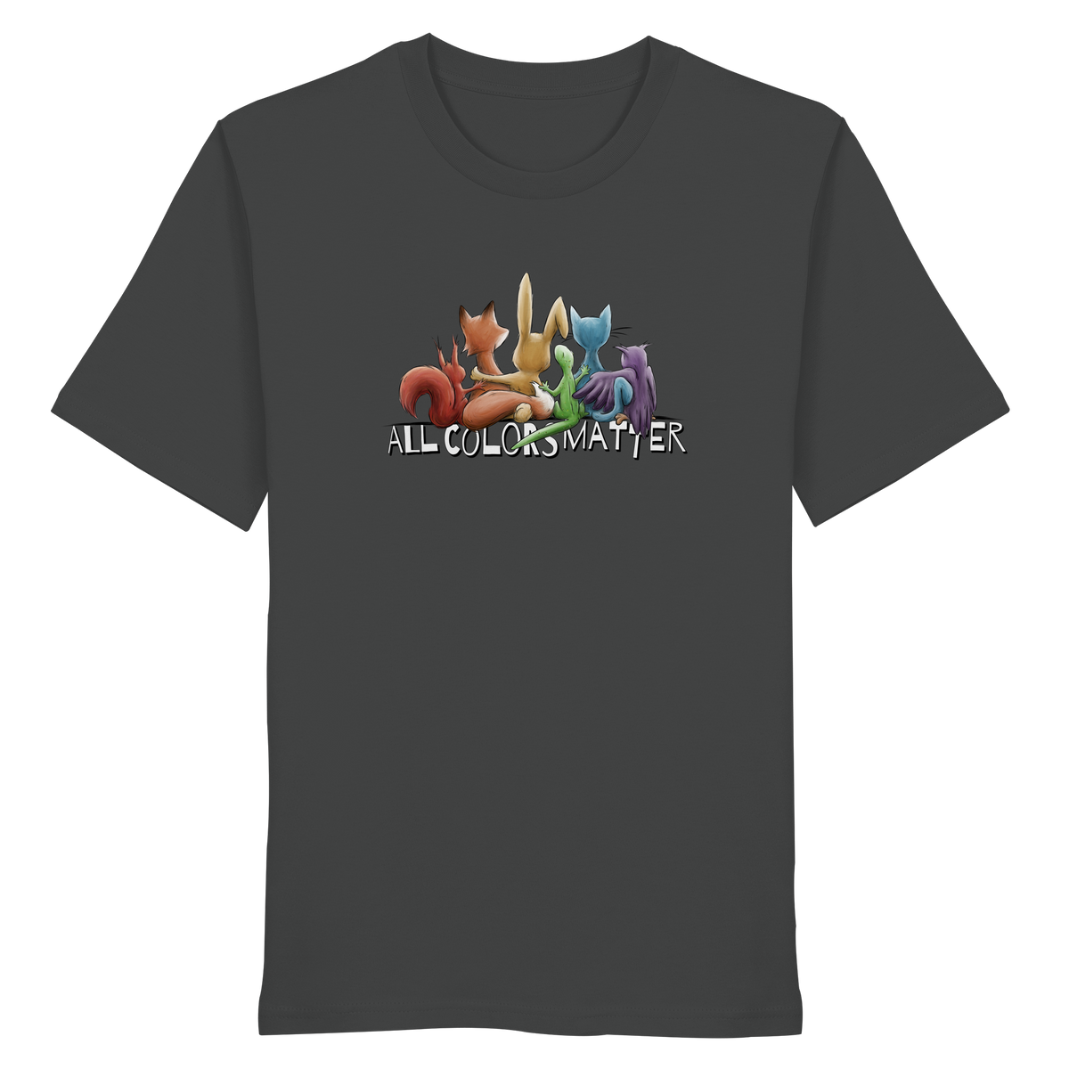 All Colors Matter! Regenbogen Tiere für Vielfalt - Organic Shirt