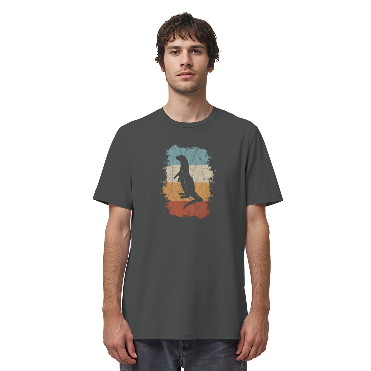 Retro Otter Fischotter Silhouette - Organic Shirt