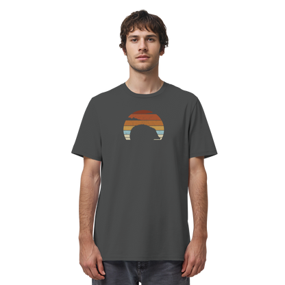 Retro Igel Silhouette im Sonnenuntergang - Organic Shirt