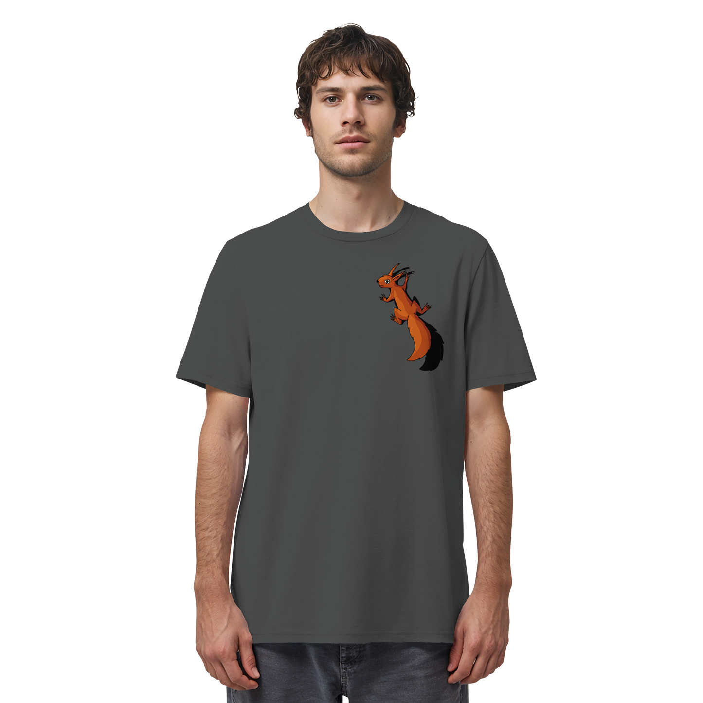 Süßes Eichhörnchen klettert - Organic Shirt