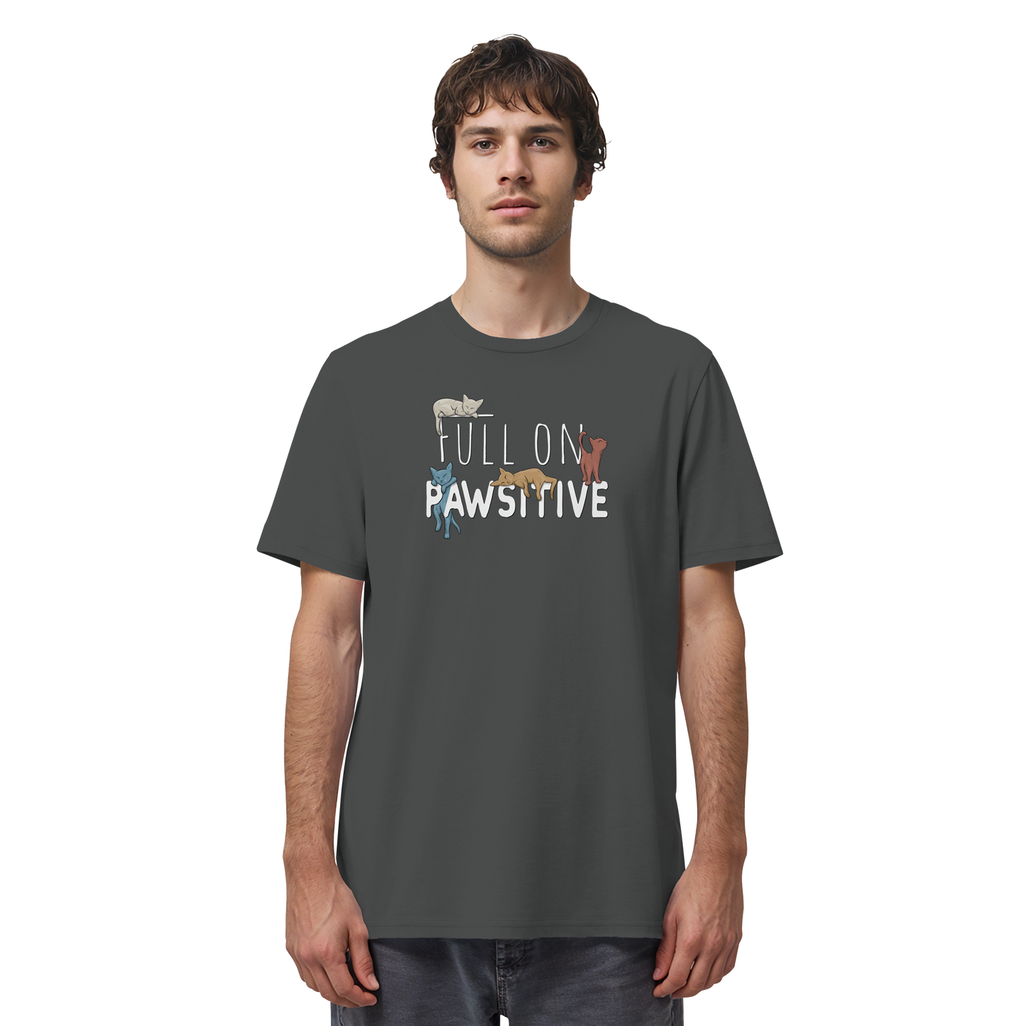 Full On Pawsitive! Gechillte Katzen - Organic Shirt