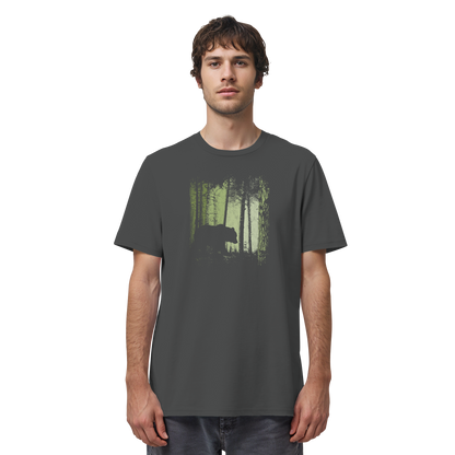 Braunbär im Zwielicht Wald - Organic Shirt