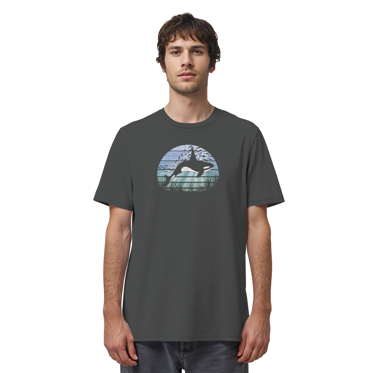 Retro Tiefsee Schwertwal Orca - Organic Shirt