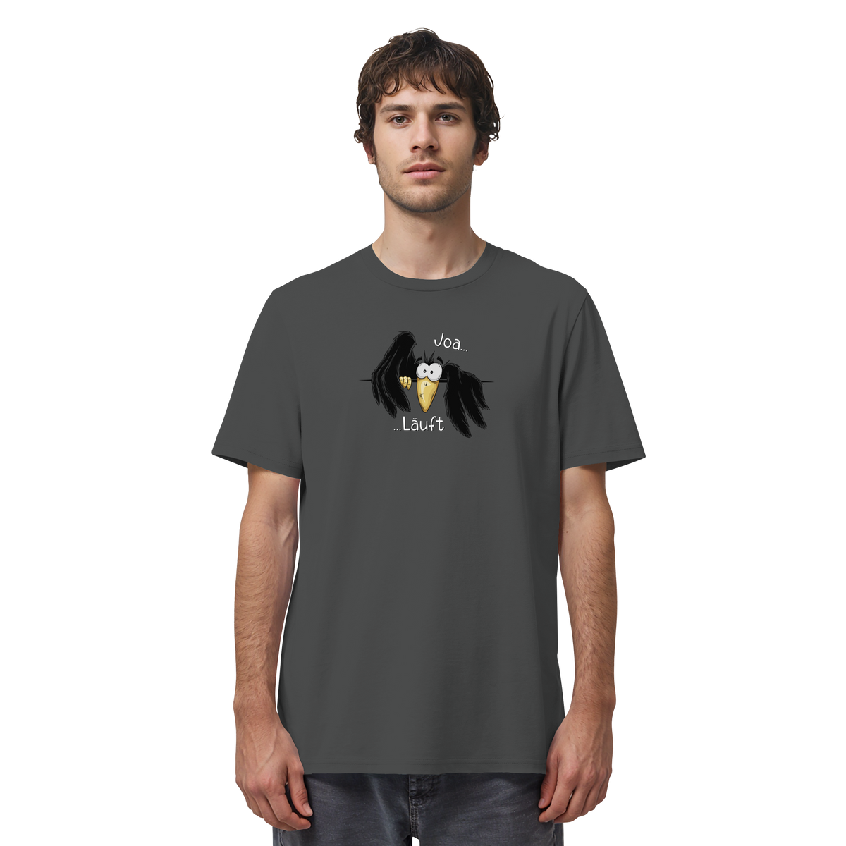 Joa Läuft Krähe gechillter Rabe - Organic Shirt